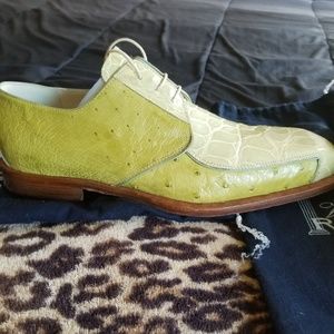 Authentic Gator and ostrich mens dress shoe